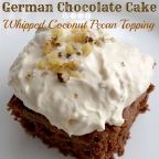 German Chocolate Cake W/ Whipped Coconut Pecan Topping