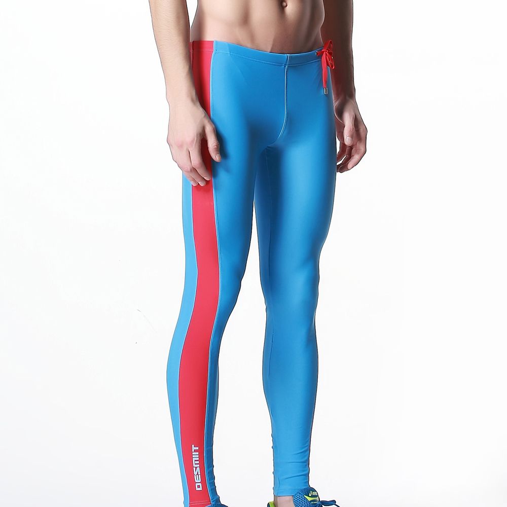 6849 New Men's Sport Fitness Long Leg Swimming Swim Trunks Tights