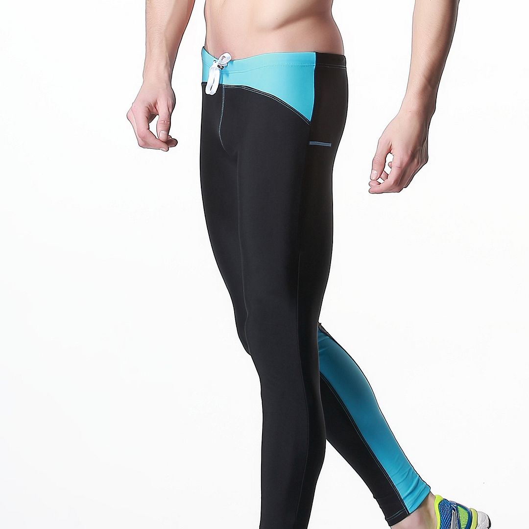 6853 Men's Swim Trunks Workout Long Legs Swimming Tights Swimwear Sport