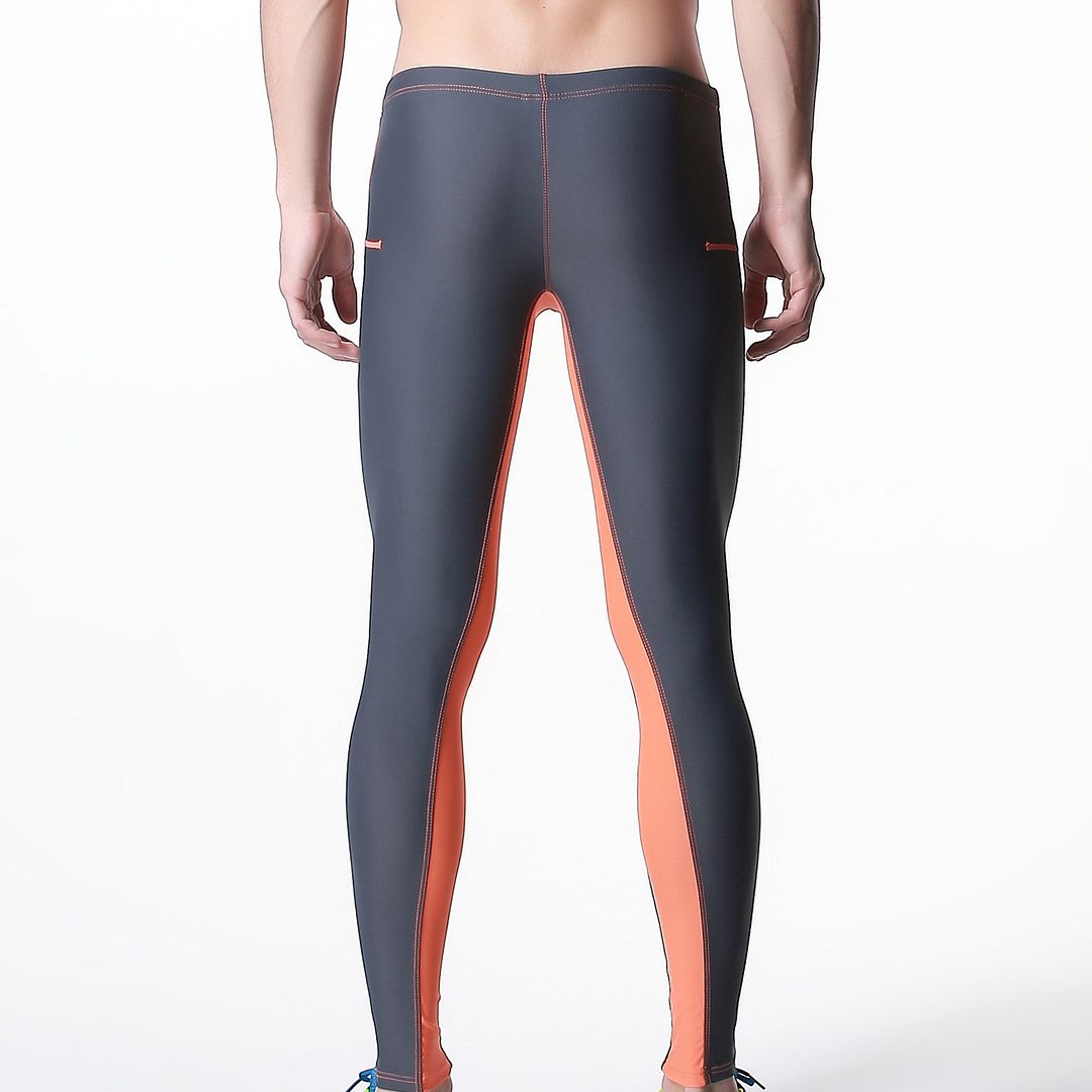 6853 Men's Swim Trunks Workout Long Legs Swimming Tights Swimwear Sport