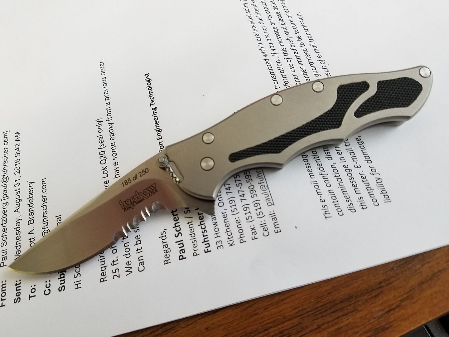 Rare / Discontinued Kershaw 1625ST Whisper, Nearly Like New, No Box ...