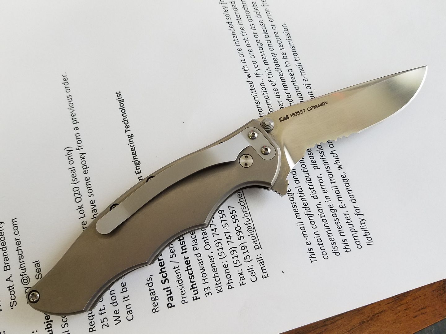 Rare / Discontinued Kershaw 1625ST Whisper, Nearly Like New, No Box ...