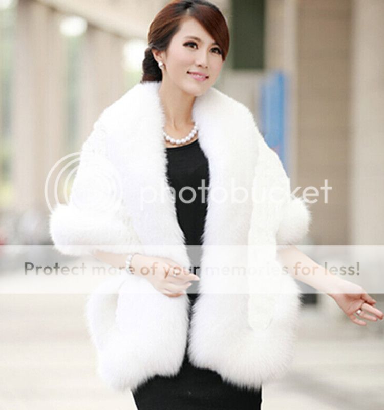 Luxury Womens Ladies Faux Mink Cashmere Wedding Winter Long Fur Coat