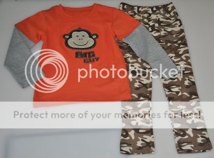 A3293 Baby Boys Kids Toddler Sweater Camouflage Pants Clothing Set Outfit S0 5Y